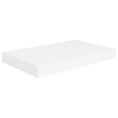 KTHLBRH Schwebendes Bücherregal Schweberegale Badezimmer Regal Bücherregal Schwebend - Schweberegal Weiß 40x23x3,8 cm MDF für Badezimmer Balkon Schlafzimmer Küchen von KTHLBRH