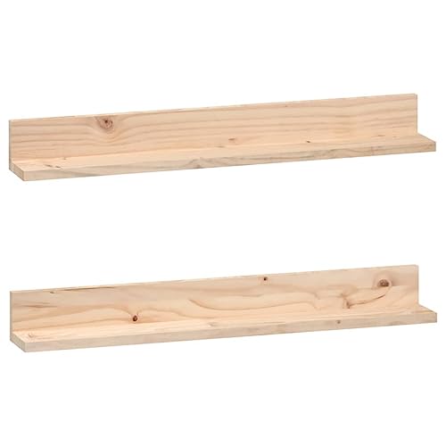 KTHLBRH Schwebendes Bücherregal Wandregal Klein Badezimmer Regal Regale für Wände - Wandregale 2 STK. 80x11x9 cm Massivholz Kiefer für Balkon Wohnzimmer Schlafzimmer Badezimmer KTHLBRH Schwebendes Bücherregal Wandregal Klein Badezimmer Regal Regale für Wände - Wandregale 2 STK. 80x11x9 cm Massivholz Kiefer für Balkon Wohnzimmer Schlafzimmer Badezimmer von KTHLBRH