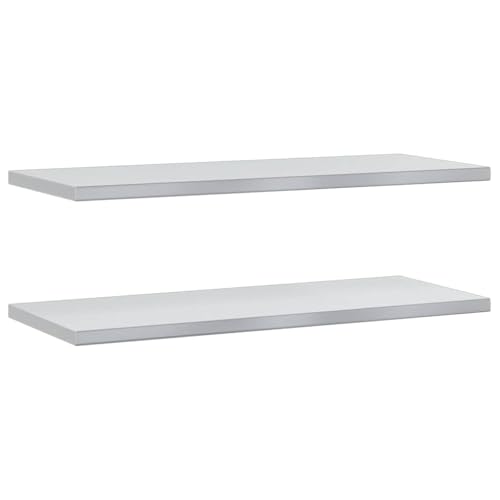 KTHLBRH Shelves Wall Badezimmer Regal Küchenregal Wand Regale Wand - Wandregale 2 STK. 100x40x3 cm Silbern Edelstahl für Küchen Badezimmer Balkon Schlafzimmer KTHLBRH Shelves Wall Badezimmer Regal Küchenregal Wand Regale Wand - Wandregale 2 STK. 100x40x3 cm Silbern Edelstahl für Küchen Badezimmer Balkon Schlafzimmer von KTHLBRH