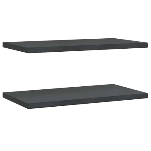 KTHLBRH Shelves Wall Badezimmer Regal Küchenregal Wand Regale Wand - Wandregale 2 STK. 75x40x3 cm Schwarz Edelstahl für Küchen Badezimmer Balkon Schlafzimmer von KTHLBRH