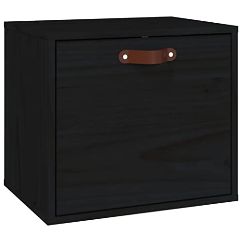 KTHLBRH Shelves Wall Gewürzregal Wand Badregal Regale für Wände - Wandschrank Schwarz 40x30x35 cm Massivholz Kiefer für Küchen Balkon Wohnzimmer Schlafzimmer von KTHLBRH