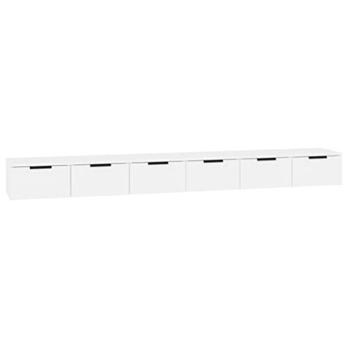 KTHLBRH Shelves Wall Wandregal Klein Regale Wand Wandregal Küche - Wandschränke 2 STK. Weiß 102x30x20 cm Holzwerkstoff für Büro Balkon Badezimmer Wohnzimmer KTHLBRH Shelves Wall Wandregal Klein Regale Wand Wandregal Küche - Wandschränke 2 STK. Weiß 102x30x20 cm Holzwerkstoff für Büro Balkon Badezimmer Wohnzimmer von KTHLBRH