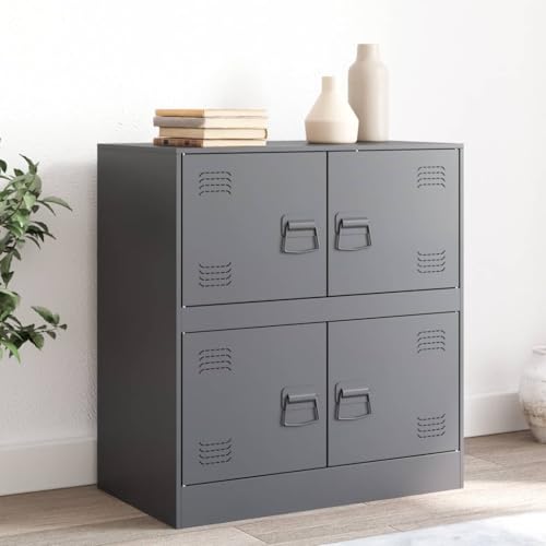 KTHLBRH Sideboard Anthrazit Schrank gartenschrank for Innenraum Büro 67x39x73 cm Stahl KTHLBRH Sideboard Anthrazit Schrank gartenschrank for Innenraum Büro 67x39x73 cm Stahl von KTHLBRH
