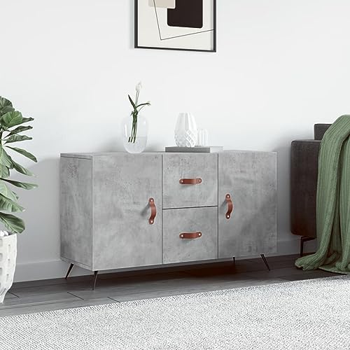 KTHLBRH Sideboard Betongrau sideboards gartenschrank for Wohnzimmer Innenraum 100x36x60 cm Holzwerkstoff von KTHLBRH