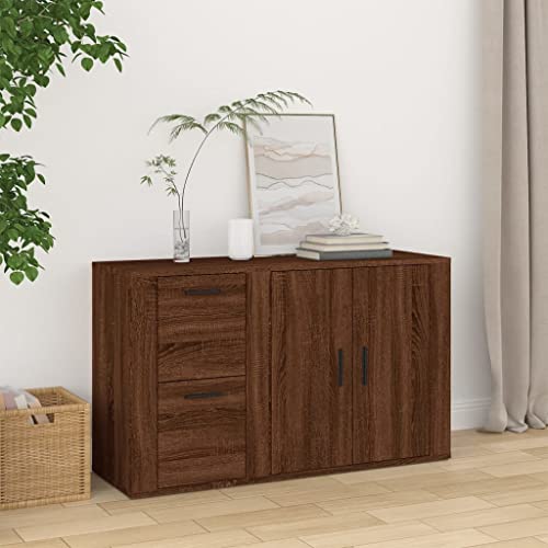 KTHLBRH Sideboard Braun Eichen-Optik Schrank kleiderschrank for Wohnzimmer Schlafzimmer 100x33x59,5 cm Holzwerkstoff KTHLBRH Sideboard Braun Eichen-Optik Schrank kleiderschrank for Wohnzimmer Schlafzimmer 100x33x59,5 cm Holzwerkstoff von KTHLBRH