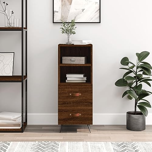 KTHLBRH Sideboard Braun Eichen-Optik kleiderschrank gartenschrank for Schlafzimmer Wohnzimmer 34,5x34x90 cm Holzwerkstoff von KTHLBRH