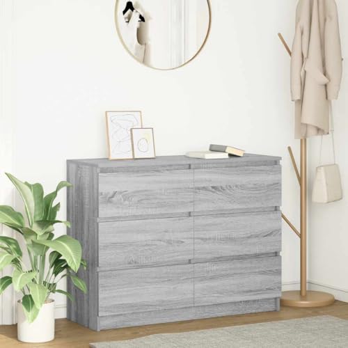KTHLBRH Sideboard Grau Sonoma Schrank flurschrank for Schlafzimmer Wohnzimmer 100x35x76 cm Holzwerkstoff KTHLBRH Sideboard Grau Sonoma Schrank flurschrank for Schlafzimmer Wohnzimmer 100x35x76 cm Holzwerkstoff von KTHLBRH