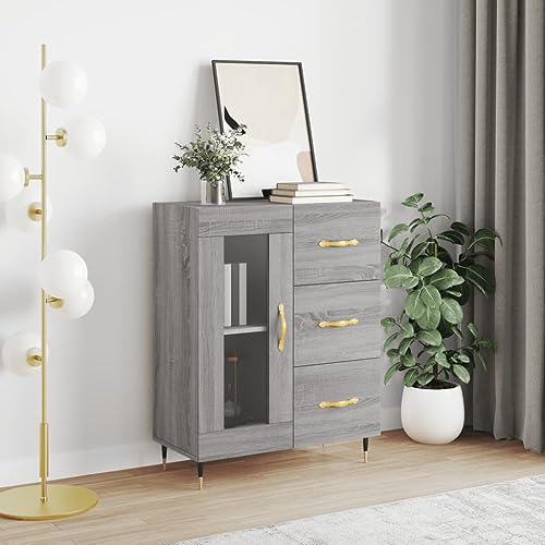 KTHLBRH Sideboard Grau Sonoma gartenschrank kommoden for Büro Innenraum 69,5x34x90 cm Holzwerkstoff von KTHLBRH