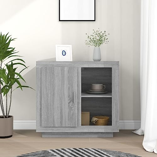 KTHLBRH Sideboard Grau Sonoma kleiderschrank flurschrank for Innenraum Wohnzimmer 80x40x75 cm von KTHLBRH