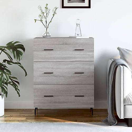 KTHLBRH Sideboard Grau Sonoma kommoden kleiderschrank for Büro Innenraum 69,5x34x90 cm Holzwerkstoff von KTHLBRH