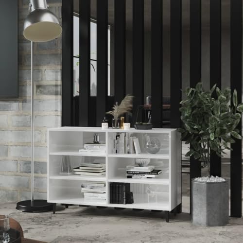 KTHLBRH Sideboard Hochglanz-Weiß Schrank gartenschrank for Schlafzimmer Wohnzimmer 103,5x35x70 cm Holzwerkstoff KTHLBRH Sideboard Hochglanz-Weiß Schrank gartenschrank for Schlafzimmer Wohnzimmer 103,5x35x70 cm Holzwerkstoff von KTHLBRH