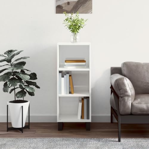 KTHLBRH Sideboard Hochglanz-Weiß sideboards kleiderschrank for Wohnzimmer Büro 34,5x32,5x90 cm Holzwerkstoff von KTHLBRH