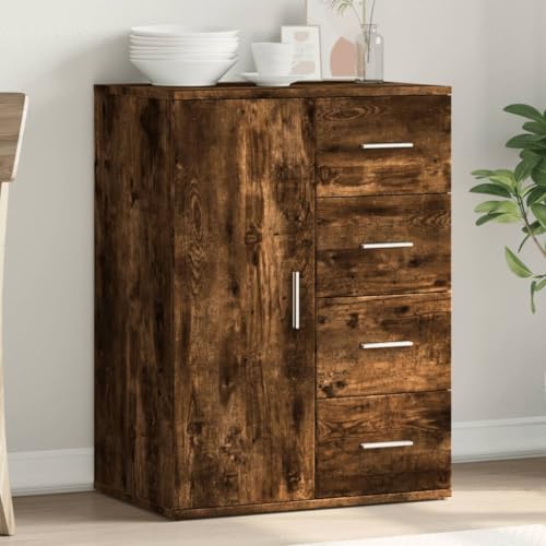 KTHLBRH Sideboard Räuchereiche gartenschrank flurschrank for Schlafzimmer Wohnzimmer 59x39x80 cm Holzwerkstoff von KTHLBRH