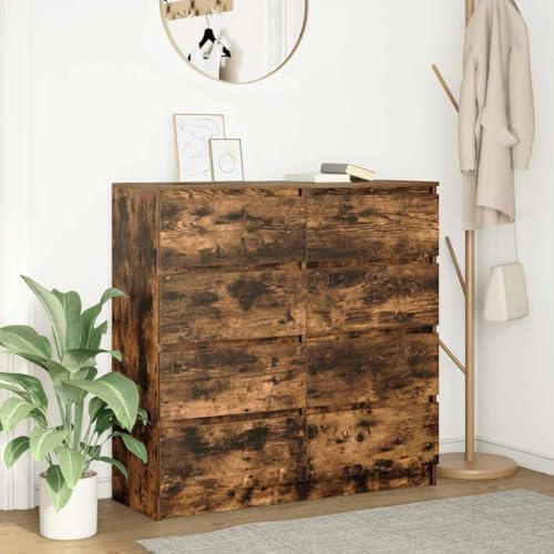 KTHLBRH Sideboard Räuchereiche sideboards kleiderschrank for Innenraum Schlafzimmer 100x35x99 cm Holzwerkstoff KTHLBRH Sideboard Räuchereiche sideboards kleiderschrank for Innenraum Schlafzimmer 100x35x99 cm Holzwerkstoff von KTHLBRH