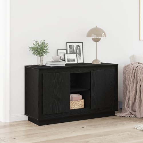 KTHLBRH Sideboard Schwarz Eiche gartenschrank gartenschrank for Innenraum Schlafzimmer 102x35x60 cm Holzwerkstoff KTHLBRH Sideboard Schwarz Eiche gartenschrank gartenschrank for Innenraum Schlafzimmer 102x35x60 cm Holzwerkstoff von KTHLBRH