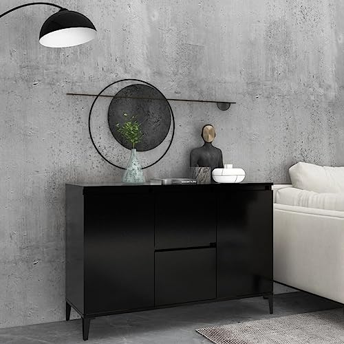 KTHLBRH Sideboard Schwarz flurschrank kommoden for Innenraum Büro 104x35x70 cm Holzwerkstoff von KTHLBRH