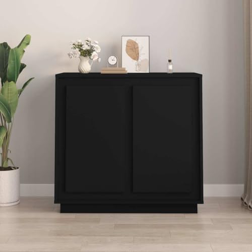 KTHLBRH Sideboard Schwarz gartenschrank sideboards for Innenraum Schlafzimmer 80x34x75 cm Holzwerkstoff KTHLBRH Sideboard Schwarz gartenschrank sideboards for Innenraum Schlafzimmer 80x34x75 cm Holzwerkstoff von KTHLBRH