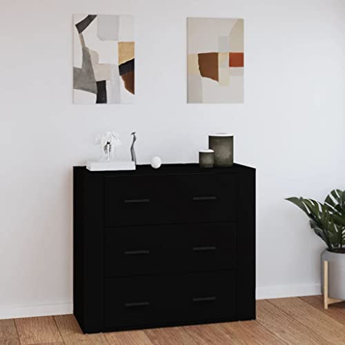 KTHLBRH Sideboard Schwarz kommoden Schrank for Innenraum Schlafzimmer 80x33x70 cm Holzwerkstoff KTHLBRH Sideboard Schwarz kommoden Schrank for Innenraum Schlafzimmer 80x33x70 cm Holzwerkstoff von KTHLBRH