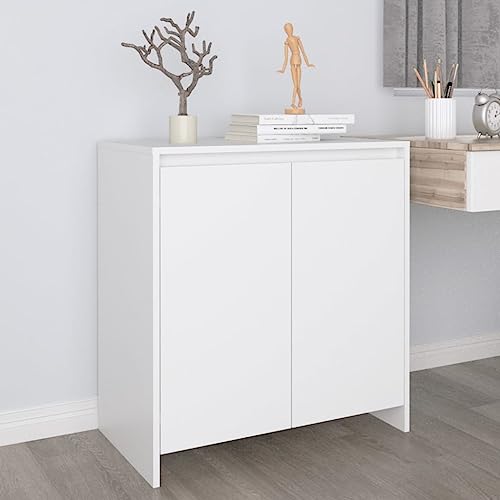 KTHLBRH Sideboard Weiß Schrank gartenschrank for Schlafzimmer Büro 70x41x75 cm Holzwerkstoff von KTHLBRH
