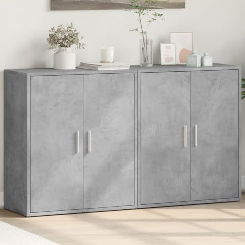 KTHLBRH Sideboards 2 STK. Betongrau kommoden gartenschrank for Wohnzimmer Büro 60x31x70 cm Holzwerkstoff KTHLBRH Sideboards 2 STK. Betongrau kommoden gartenschrank for Wohnzimmer Büro 60x31x70 cm Holzwerkstoff von KTHLBRH