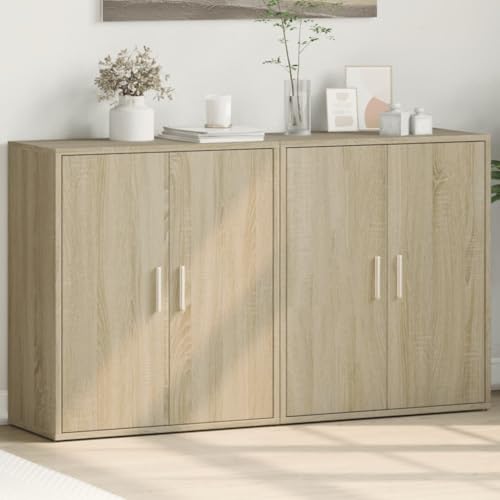 KTHLBRH Sideboards 2 STK. Sonoma-Eiche gartenschrank Schrank for Schlafzimmer Wohnzimmer 60x31x70 cm Holzwerkstoff KTHLBRH Sideboards 2 STK. Sonoma-Eiche gartenschrank Schrank for Schlafzimmer Wohnzimmer 60x31x70 cm Holzwerkstoff von KTHLBRH