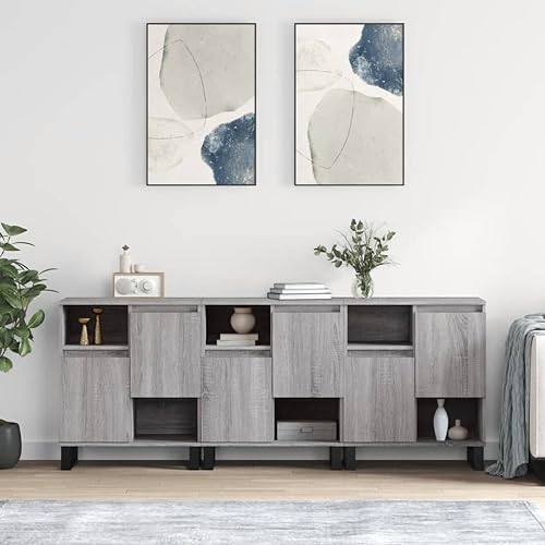 KTHLBRH Sideboards 3 STK. Grau Sonoma Holzwerkstoff flurschrank sideboards for Wohnzimmer Schlafzimmer KTHLBRH Sideboards 3 STK. Grau Sonoma Holzwerkstoff flurschrank sideboards for Wohnzimmer Schlafzimmer von KTHLBRH