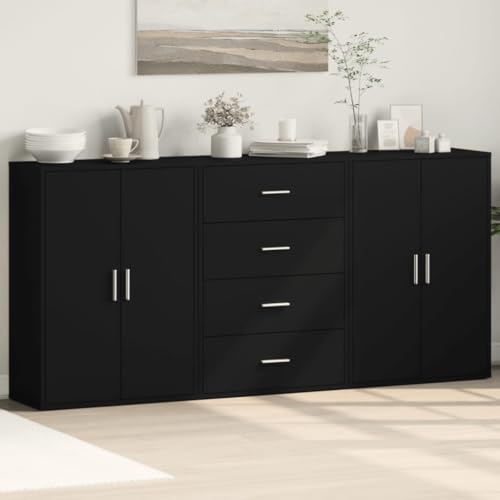 KTHLBRH Sideboards 3 STK. Schwarz kleiderschrank sideboards for Innenraum Wohnzimmer 60x31x84 cm Holzwerkstoff KTHLBRH Sideboards 3 STK. Schwarz kleiderschrank sideboards for Innenraum Wohnzimmer 60x31x84 cm Holzwerkstoff von KTHLBRH