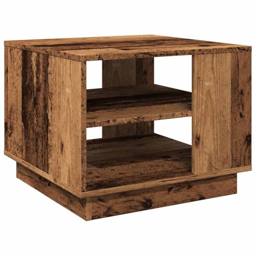 KTHLBRH Sofatisch Beistelltisch Outdoor Beistelltisch Couch Kleines Regal - Couchtisch Altholz-Optik 55x55x42 cm Holzwerkstoff für Wohnzimmer Balkon Küche Garten KTHLBRH Sofatisch Beistelltisch Outdoor Beistelltisch Couch Kleines Regal - Couchtisch Altholz-Optik 55x55x42 cm Holzwerkstoff für Wohnzimmer Balkon Küche Garten von KTHLBRH