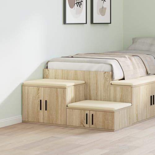 KTHLBRH Stauraum-Schrank aus Sonoma-Eiche kommode mit schubladen badschrank schmal for Schlafzimmer Zimmer 118x41x40 cm aus Holzwerkstoff von KTHLBRH