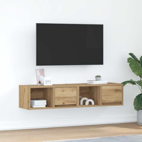 KTHLBRH TV-Schränke 2 STK. Artisan-Eiche TV Schrank Multifunktionaler TV-Ständer für Büro Arbeitszimmer 60x31x25,5 cm Holzwerkstoff von KTHLBRH