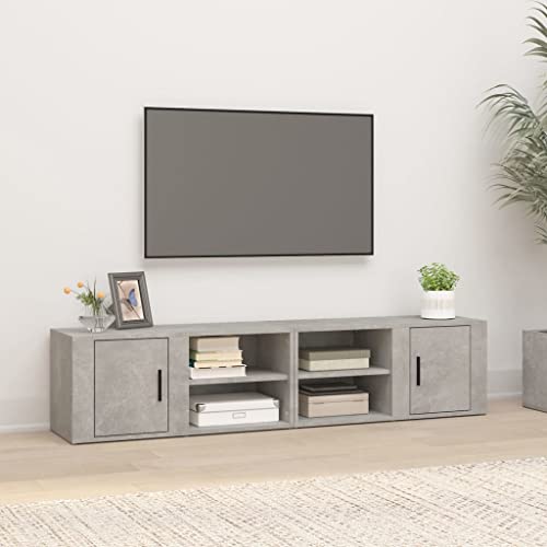 KTHLBRH TV-Schränke 2 STK. Betongrau tv Cabinet tv möbel lowboard HiFi Rack 80x31,5x36 cm Holzwerkstoff KTHLBRH TV-Schränke 2 STK. Betongrau tv Cabinet tv möbel lowboard HiFi Rack 80x31,5x36 cm Holzwerkstoff von KTHLBRH