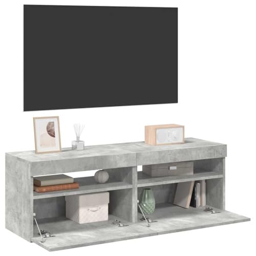 KTHLBRH TV-Schränke LED-Leuchten 2 STK. Betongrau Moderner TV-Schrank mit Schiebetüren und schwebenden Regalen für Multimedia-Geräte 60x35x40 cm KTHLBRH TV-Schränke LED-Leuchten 2 STK. Betongrau Moderner TV-Schrank mit Schiebetüren und schwebenden Regalen für Multimedia-Geräte 60x35x40 cm von KTHLBRH