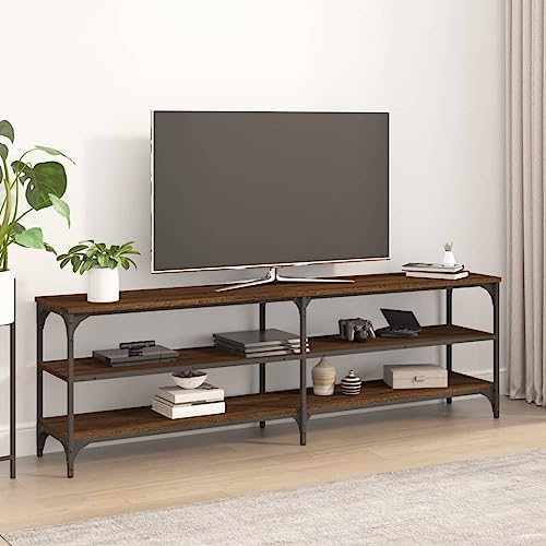 KTHLBRH TV-Schrank Braun Eichen-Optik Fernsehschrank Fernseher Schrank Couchtisch Fernsehtisch 160x30x50 cm Holzwerkstoff von KTHLBRH