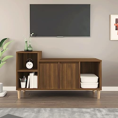 KTHLBRH TV-Schrank Braun Eichen-Optik HiFi Rack Konsolentisch mit Schubladen Fernseher Schrank tv Regal 100x35x55 cm Holzwerkstoff KTHLBRH TV-Schrank Braun Eichen-Optik HiFi Rack Konsolentisch mit Schubladen Fernseher Schrank tv Regal 100x35x55 cm Holzwerkstoff von KTHLBRH