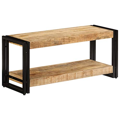 KTHLBRH TV-Schrank Fernseher Schrank hängeschrank tv Board HiFi Rack 90x30x40 cm Massivholz Mango von KTHLBRH