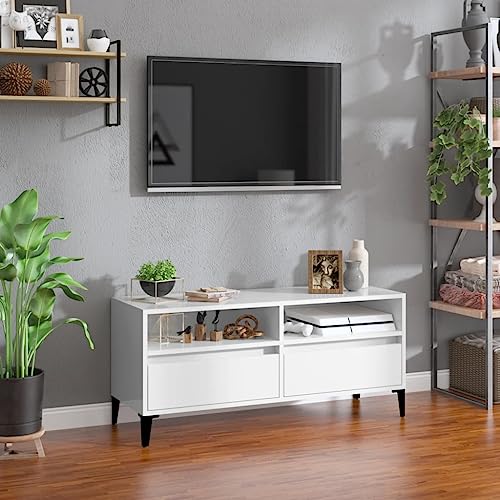 KTHLBRH TV-Schrank Hochglanz-Weiß tv Cabinet tv kommode kommode Fernseher Tisch 100x34,5x44,5 cm Holzwerkstoff KTHLBRH TV-Schrank Hochglanz-Weiß tv Cabinet tv kommode kommode Fernseher Tisch 100x34,5x44,5 cm Holzwerkstoff von KTHLBRH