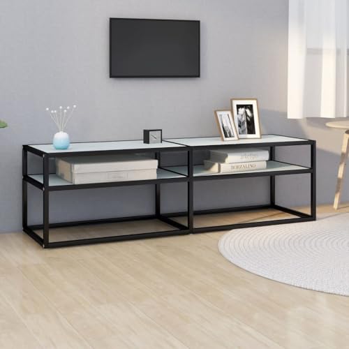 KTHLBRH TV-Schrank Weiß Marmor-Optik tv ständer HiFi Rack wohnzimmerschrank kommode 140x40x40,5 cm Hartglas KTHLBRH TV-Schrank Weiß Marmor-Optik tv ständer HiFi Rack wohnzimmerschrank kommode 140x40x40,5 cm Hartglas von KTHLBRH