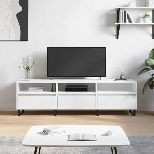KTHLBRH TV-Schrank Weiß Sideboard hängend tv Board Couchtisch HiFi Rack 150x30x44,5 cm Holzwerkstoff KTHLBRH TV-Schrank Weiß Sideboard hängend tv Board Couchtisch HiFi Rack 150x30x44,5 cm Holzwerkstoff von KTHLBRH