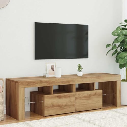 KTHLBRH TV-Schrank mit LED Artisan-Eiche Wohnzimmertisch TV Schrank für Büro Schlafzimmer 140x36,5x40 cm Holzwerkstoff KTHLBRH TV-Schrank mit LED Artisan-Eiche Wohnzimmertisch TV Schrank für Büro Schlafzimmer 140x36,5x40 cm Holzwerkstoff von KTHLBRH
