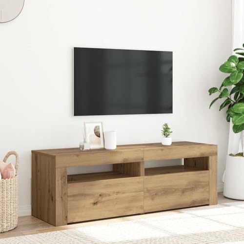 KTHLBRH TV-Schrank mit LED Artisan-Eiche Wohnzimmertisch Wohnzimmerschrank für Büro Empfangsraum 120x35x40 cm Holzwerkstoff KTHLBRH TV-Schrank mit LED Artisan-Eiche Wohnzimmertisch Wohnzimmerschrank für Büro Empfangsraum 120x35x40 cm Holzwerkstoff von KTHLBRH