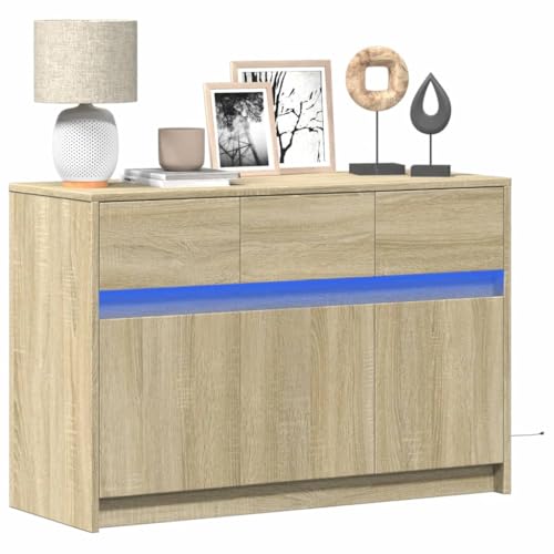 KTHLBRH TV-Schrank mit LED-Beleuchtung Sonoma-Eiche Fernseher Tisch Sideboard Wohnzimmer Sideboard hängend hängeschrank 91x34x61 cm KTHLBRH TV-Schrank mit LED-Beleuchtung Sonoma-Eiche Fernseher Tisch Sideboard Wohnzimmer Sideboard hängend hängeschrank 91x34x61 cm von KTHLBRH
