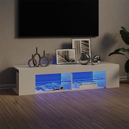 KTHLBRH TV-Schrank mit LED-Leuchten Hochglanz-Weiß tv Bank kommode Fernsehschrank tv ständer 135x39x30 cm KTHLBRH TV-Schrank mit LED-Leuchten Hochglanz-Weiß tv Bank kommode Fernsehschrank tv ständer 135x39x30 cm von KTHLBRH
