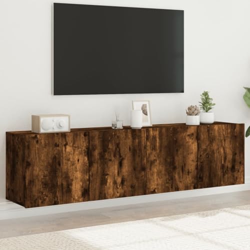 KTHLBRH TV-Wandschränke 2 STK. Räuchereiche Fernseher Tisch Fernseher kommode tv unterschrank Fernsehschrank 80x30x41 cm von KTHLBRH