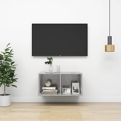 KTHLBRH TV-Wandschrank Betongrau Konsolentisch mit Schubladen Fernseher kommode tv Cabinet tv unterschrank 37x37x72 cm Holzwerkstoff KTHLBRH TV-Wandschrank Betongrau Konsolentisch mit Schubladen Fernseher kommode tv Cabinet tv unterschrank 37x37x72 cm Holzwerkstoff von KTHLBRH