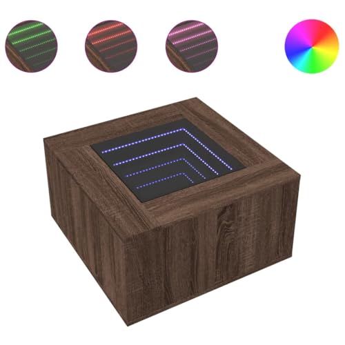 KTHLBRH Telefontisch Kleiner Tisch Outdoor Wohnzimmertisch Kleines Regal - LED-Couchtisch Braun Eichen-Optik 60x60x40 cm Holzwerkstoff für Wohnzimmer Garten Küche Balkon KTHLBRH Telefontisch Kleiner Tisch Outdoor Wohnzimmertisch Kleines Regal - LED-Couchtisch Braun Eichen-Optik 60x60x40 cm Holzwerkstoff für Wohnzimmer Garten Küche Balkon von KTHLBRH