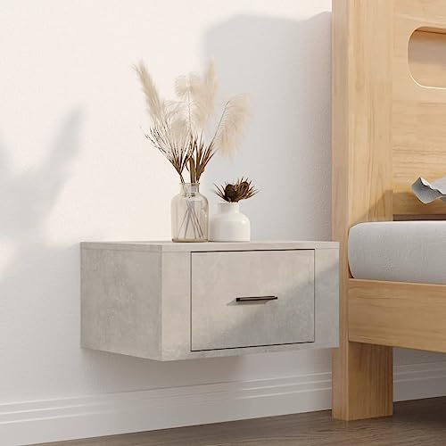 KTHLBRH Wand-Nachttisch Betongrau Bedside Table kommode mit schubladen for Zimmer Wohnzimmer 50x36x25 cm KTHLBRH Wand-Nachttisch Betongrau Bedside Table kommode mit schubladen for Zimmer Wohnzimmer 50x36x25 cm von KTHLBRH
