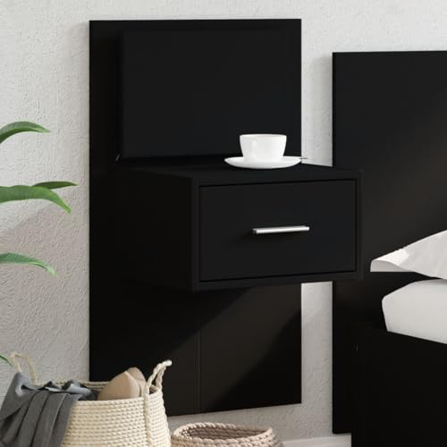 KTHLBRH Wand-Nachttisch mit LED-Leuchten Schwarz beistelltisch badschrank schmal for Zimmer Wohnzimmer KTHLBRH Wand-Nachttisch mit LED-Leuchten Schwarz beistelltisch badschrank schmal for Zimmer Wohnzimmer von KTHLBRH