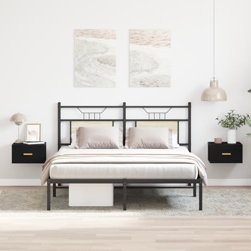 KTHLBRH Wand-Nachttische 2 STK. Schwarz Eiche nachttische badschrank schmal for Wohnzimmer Schlafzimmer 35x35x20 cm von KTHLBRH