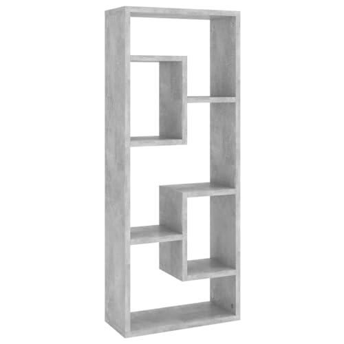 KTHLBRH Wandboard Bücherregal Wand Badregal Regale Wand - Wandregal Betongrau 36x16x90 cm Holzwerkstoff für Balkon Wohnzimmer Büro Küchen von KTHLBRH