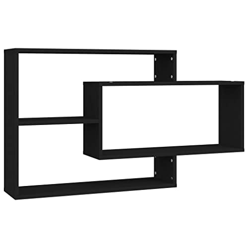 KTHLBRH Wandboard Gewürzregal Wand Bücherregal Wand Schwebendes Regal - Wandregale Schwarz 104x20x58,5 cm Holzwerkstoff für Balkon Küchen Wohnzimmer Schlafzimmer KTHLBRH Wandboard Gewürzregal Wand Bücherregal Wand Schwebendes Regal - Wandregale Schwarz 104x20x58,5 cm Holzwerkstoff für Balkon Küchen Wohnzimmer Schlafzimmer von KTHLBRH